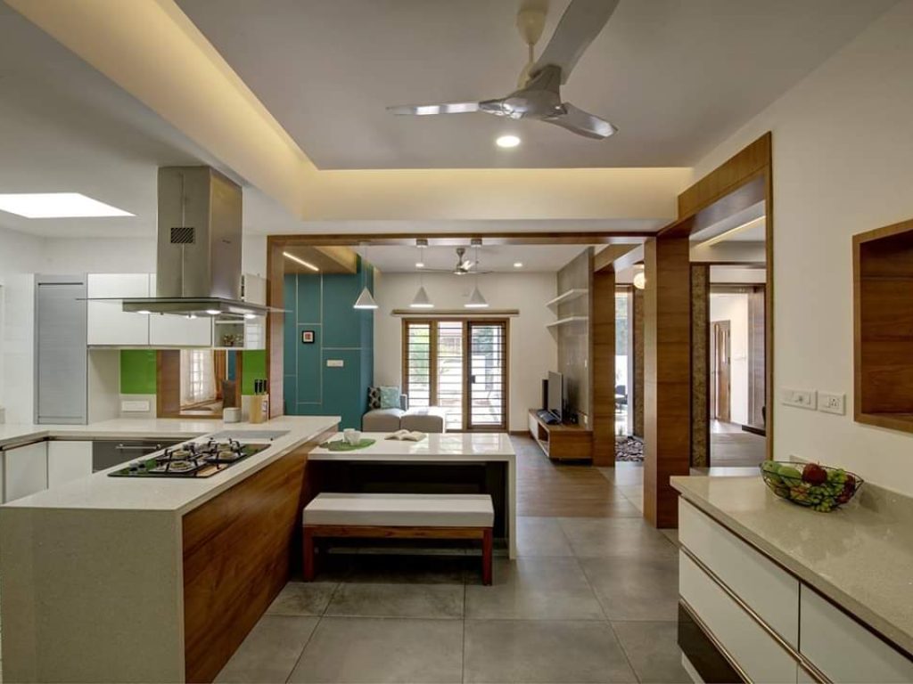 Open Kitchen area and adjacent living space