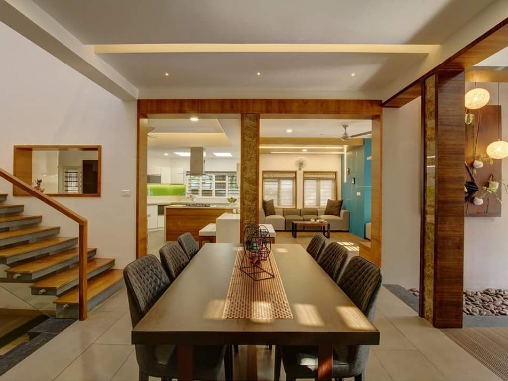 modern dining area designed by space and luxe